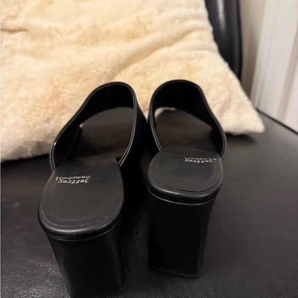 Jeffrey Campbell Black Leather Mules - Picture 4 of 4